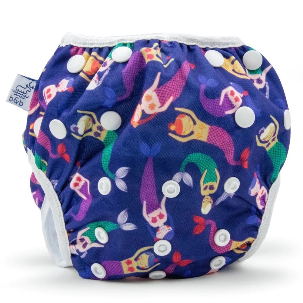 Swim Diaper Beau & Belle Littles Reusable Grow Baby Toddler Mermaid Washable